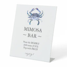 Blue Crab Möhippa Mimosa Pub Sign