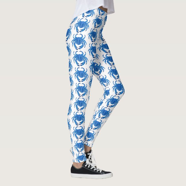 Blue Crab Mönster Leggings (Höger)