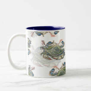 Blue Crab Mönster Två-Tonad Mugg
