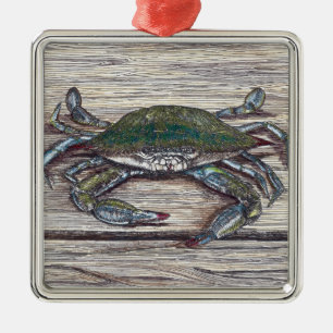 Blue Crab på Dock Premium-prydnadsföremål Julgransprydnad Metall