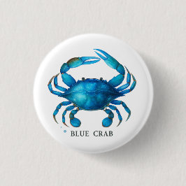Blue Crab Watercolor Art - Coastal Sea Life Life Knapp