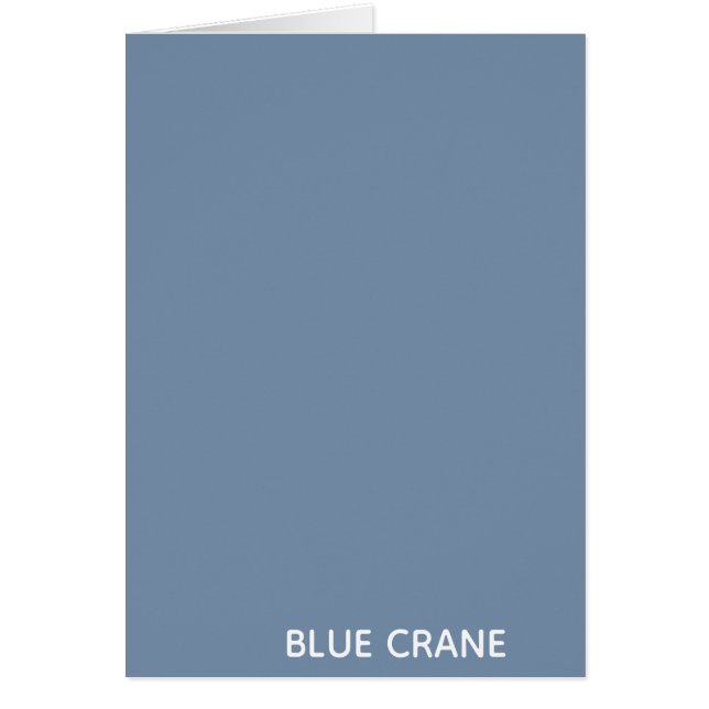 Blue Crane Blue färg namn Hälsningskort (Framsidan)