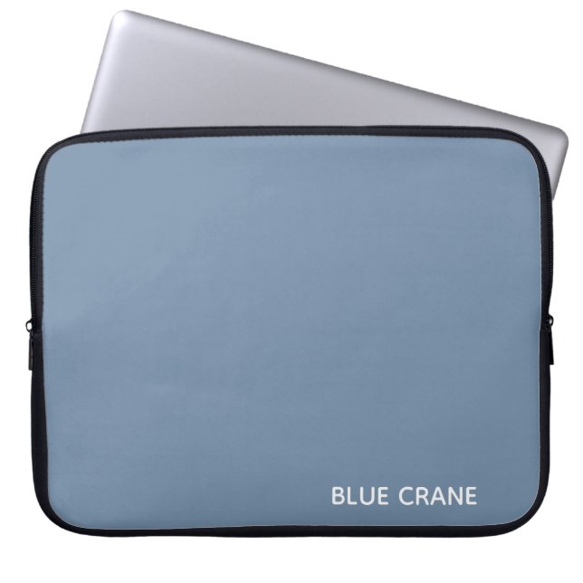 Blue Crane Blue färg namn Laptop Fodral (Framsidan)