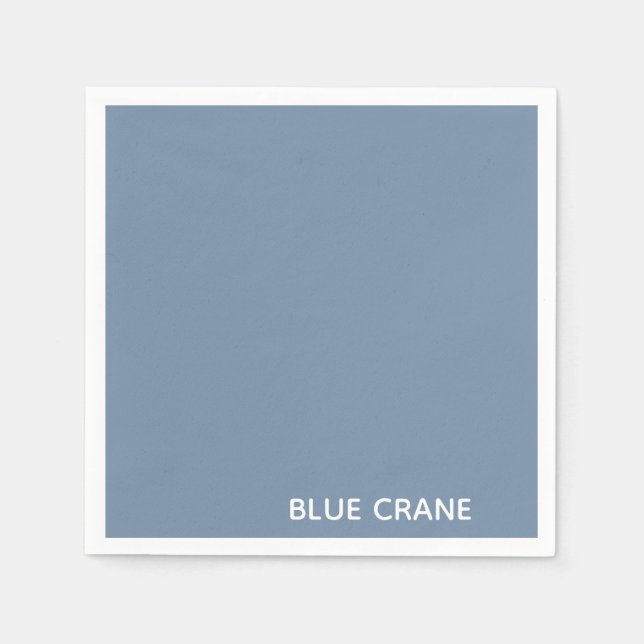 Blue Crane Blue färg namn Pappersservett (Framsidan)