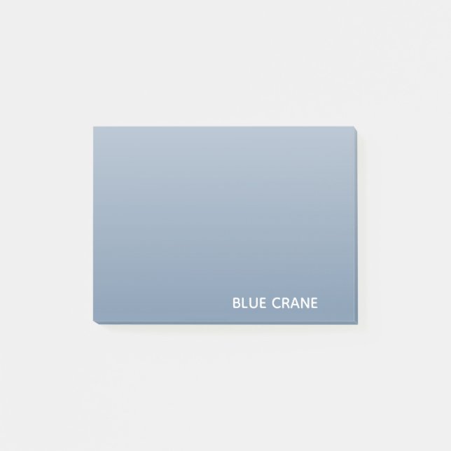 Blue Crane Blue färg namn Post-it Block (Framsida)