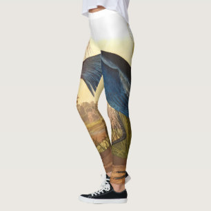 Blue Crane eller Heron av John James Audubon Leggings