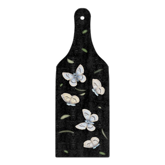 Blue & Cream Butterflies in Dreamy Flight Black (Framsidan)