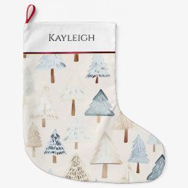 Blue Cream Julgranar burgundy rand Stor Julstrumpa