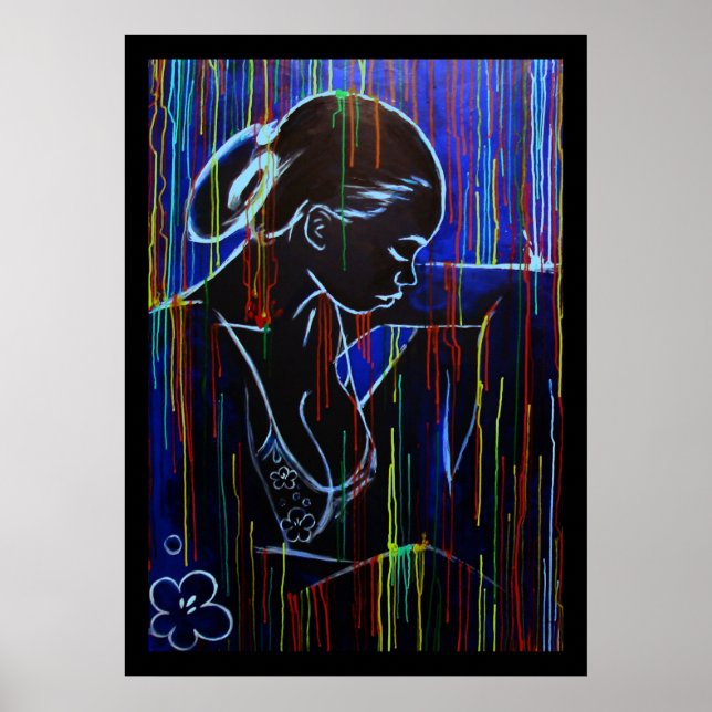 Blue Creole Rain Poster (Framsidan)