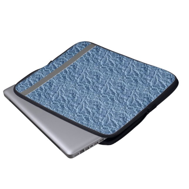 Blue Crinkle Bag Mönster Electronics Bag Laptop Fodral (Framre botten)