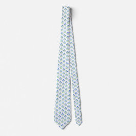 Blue Crocuses White Neck Tie Slips