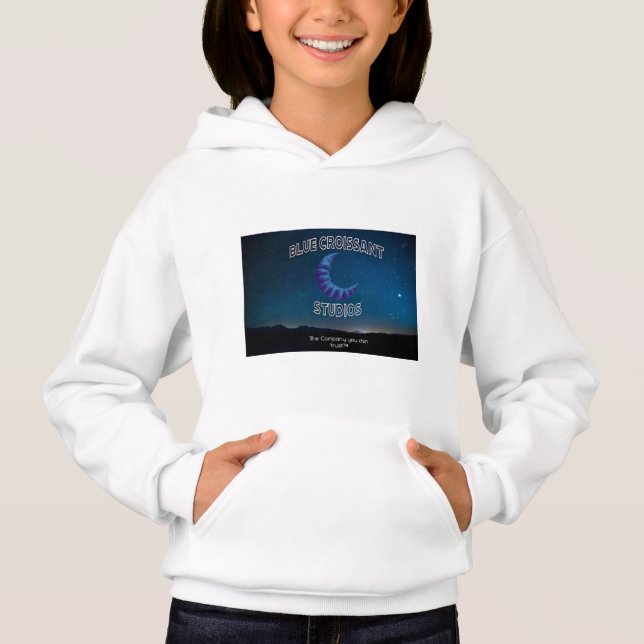 Blue Croissant Hoddie T Shirt (Framsida)