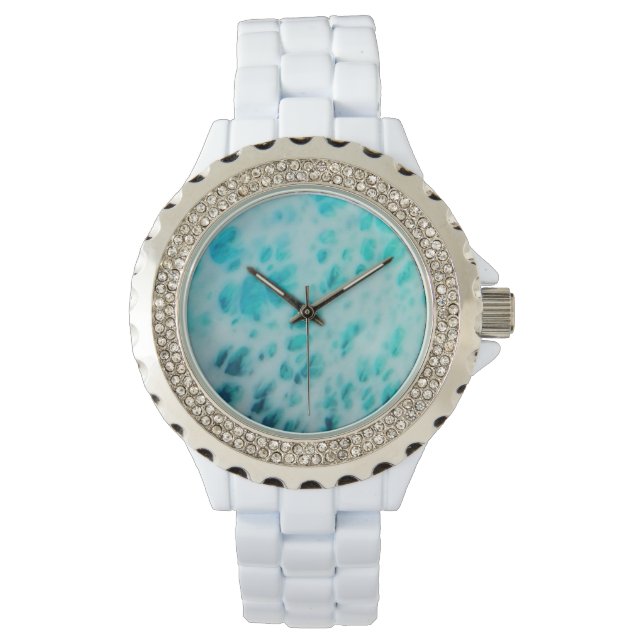 Blue Crush - Abstract Coastal Artwork  Armbandsur (Framsida)