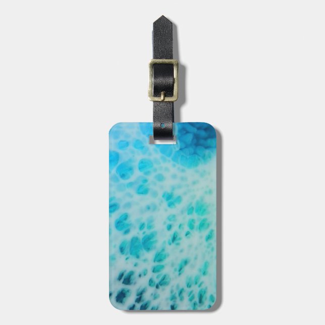 Blue Crush - Abstract Coastal Artwork  Bagagebricka (Vertikal Framsida)