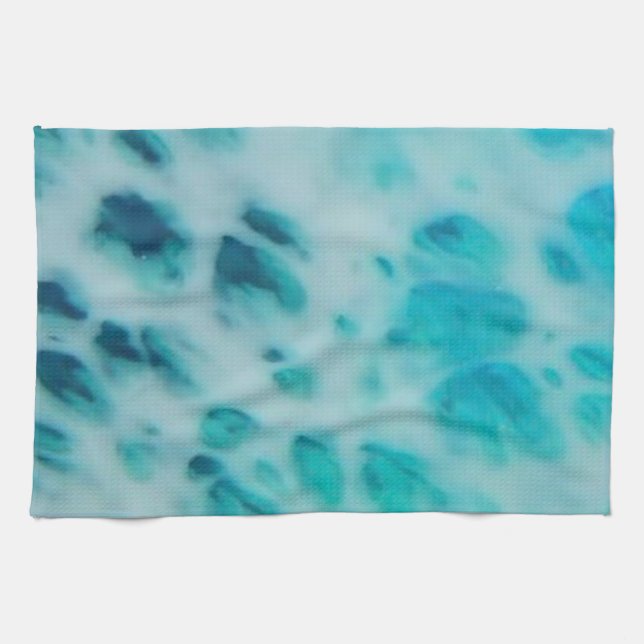 Blue Crush - Abstract Coastal Artwork  Kökshandduk (Horisontell)