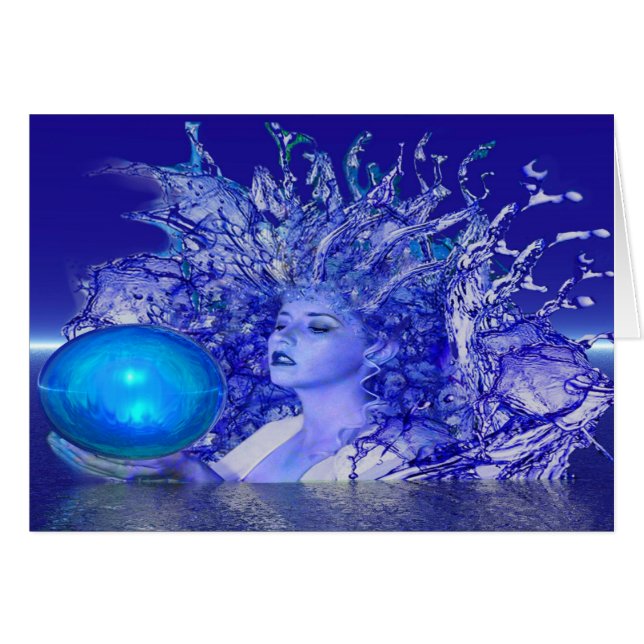 Blue Crystal Hälsningskort (Framsidan Horizontal)