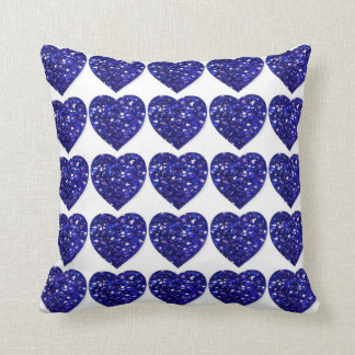 Blue Crystal Hearts Sapphire-årsdag Pillow Kudde