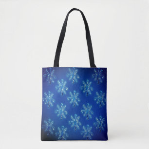 Blue Crystal Snöflingor Tygkasse