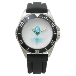 Blue Crystal & Water Wall Clock – Calm and Elegant Armbandsur