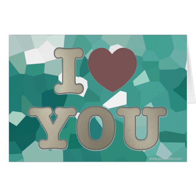 Blue Crystals Hälsningskort (Framsidan Horizontal)