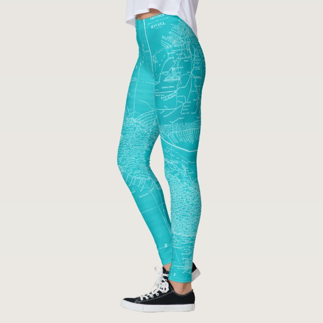 Blue Cuba Karta Leggings (Vänster)