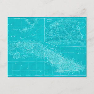 Blue Cuba Karta Vykort