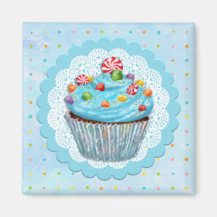 Blue Cupkaka Magnet