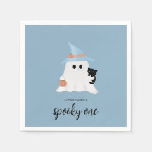 Blue Cute Ghost Halloween-taloky Ett födelsedag