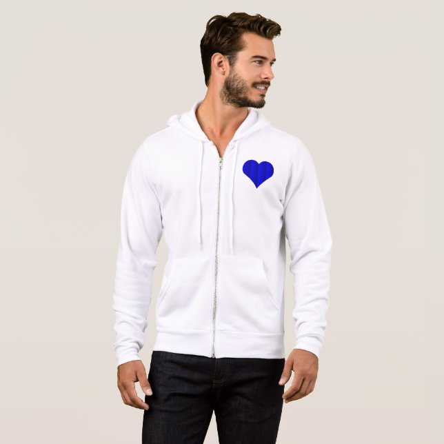 Blue Cute Heart-Logotypen T Shirt (Hel framsida)