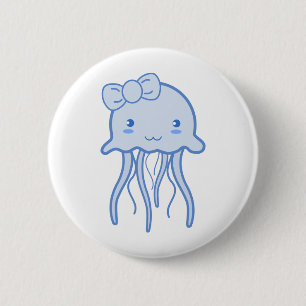 Blue Cute Jellyfish Knapp