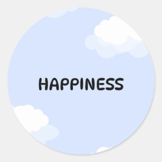 Blue cute notebook  runt klistermärke