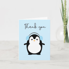 Blue Cute Penguin Baby Photo Tack Meddelande