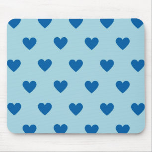 Blue Cute Simple Heart Mönster Musmatta