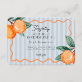 Blue Cutie Pastel Citrus Möhippa Registry Infoga Tilläggskort