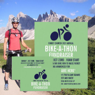 Blue Cycling Logotyp, Charity Bike-a-Thon-händelse Visitkort