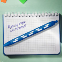 Blue Dachshund Bläck Pen for Dachshund Älskare