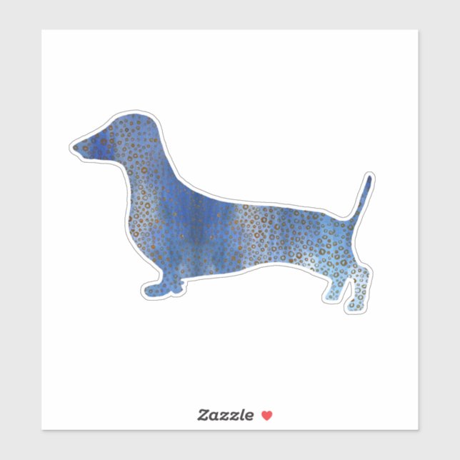 Blue Dachshund Klistermärken (Ark)