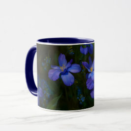 Blue Daety Little Flowers Garden Art Mugg Kopp