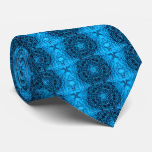 BLUE DAHLIA FLOWERS Abstrakt Blommigt Slips