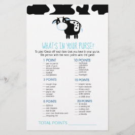 Blue Dairy Cow What's in Your Purse Game