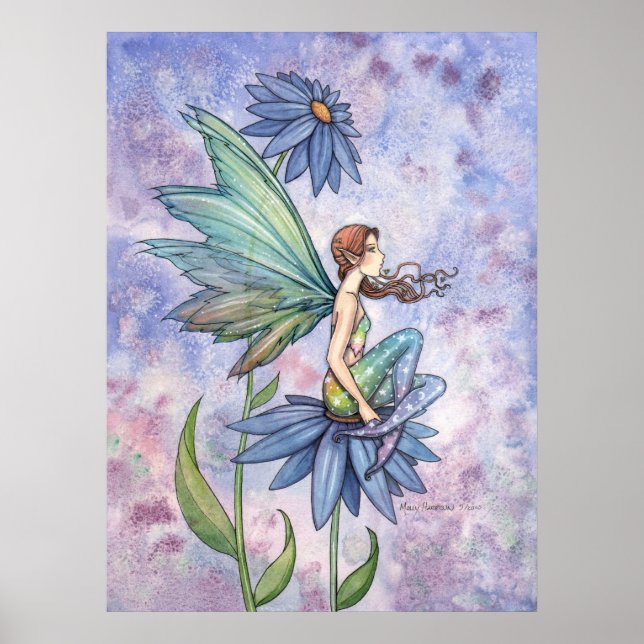 Blue Daisy Fairy Poster Molly Harrison (Framsidan)