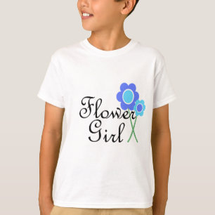 Blue Daisy Flower Girl Tee