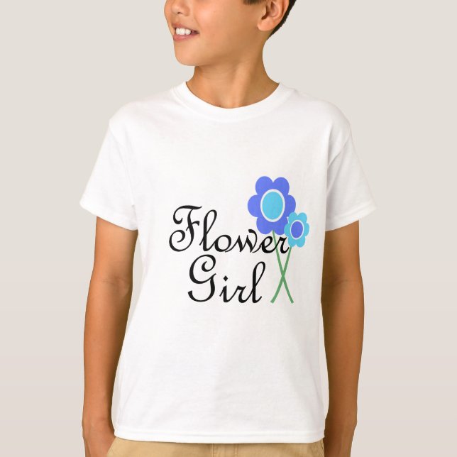 Blue Daisy Flower Girl Tee (Framsida)