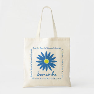 Blue Daisy Flower Girl Tygkasse