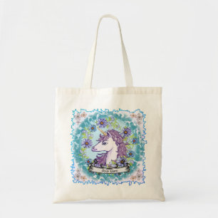 Blue Daisy Unicorn Tygkasse