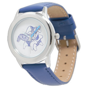 Blue Dala Horse Armbandsur