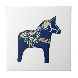 Blue Dala Horse Tile, vänd lämnat Kakelplatta