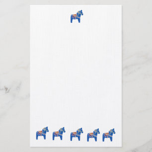 Blue Dala Horses Brevpapper