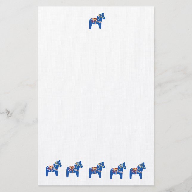 Blue Dala Horses Brevpapper (Framsida)
