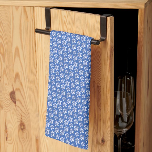 Blue Dala Horses Kitchen Towel Kökshandduk (Thirds Fold)